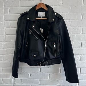 NWT Rebecca Minkoff Jett Soft Faux Vegan Leather Moto Jacket Women’s Size Medium